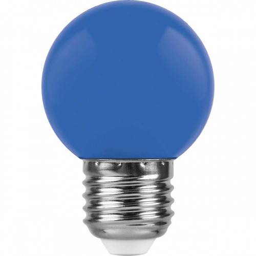 Лампа светодиодная Feron E27 1W синяя LB-3725118 фото 2
